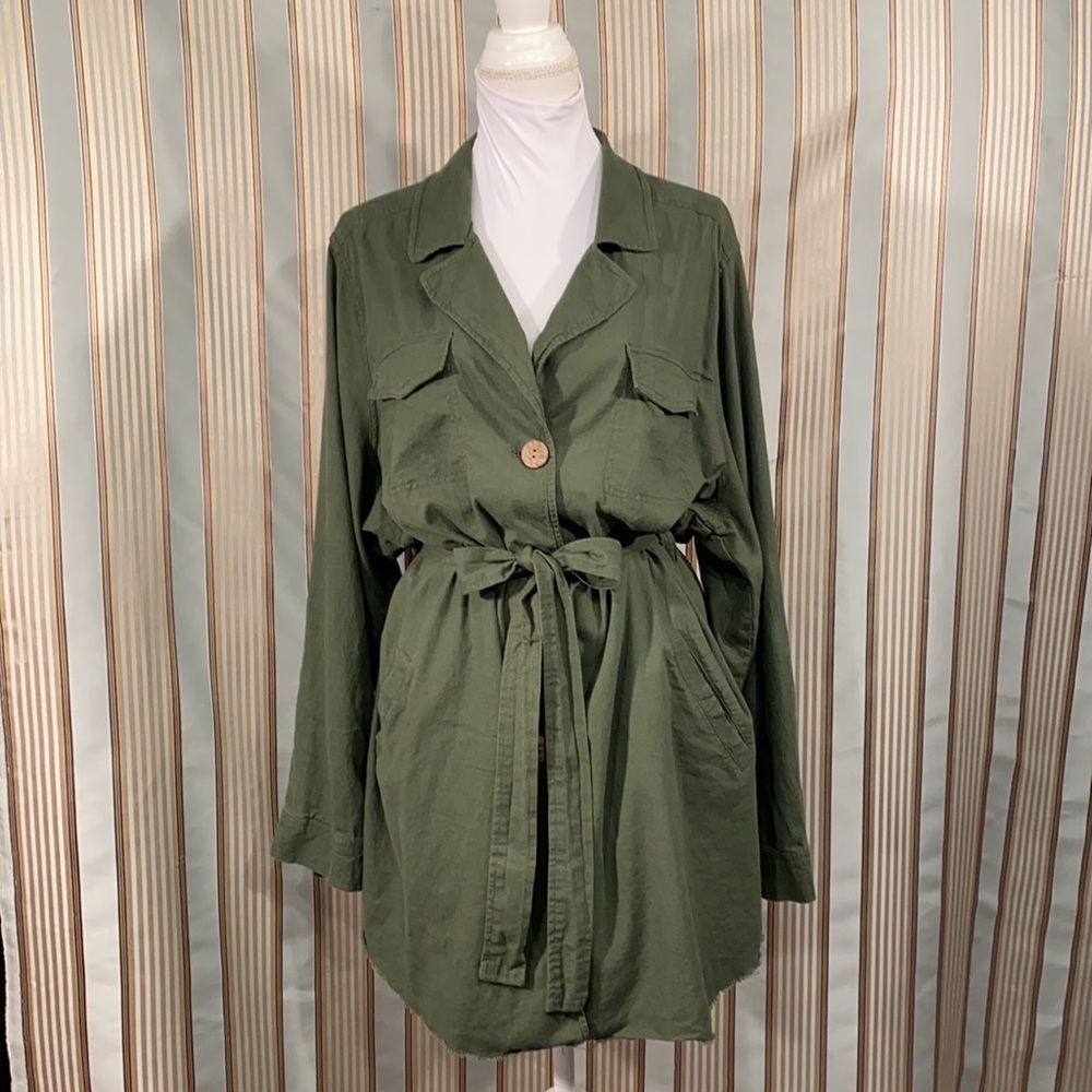 torrid 3 Olive Green Utility Trench
